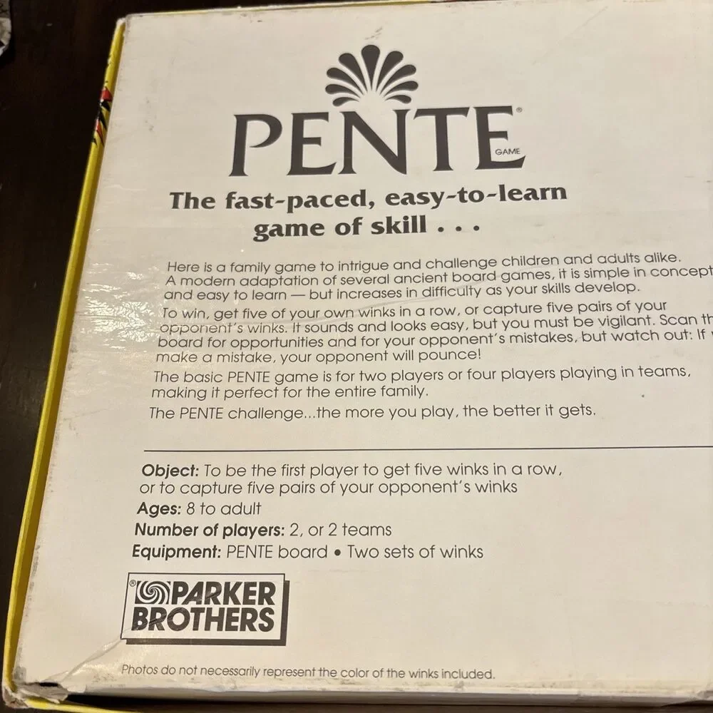 Pente - Parker Brothers - Board Game - Vintage 1989 - Two Boards - Missing Winks
